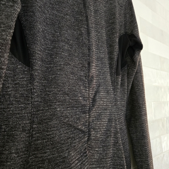 Lululemon Base Runner Long Sleeve Crewneck Top Mini Check Pique Heathered Black - Picture 6 of 9